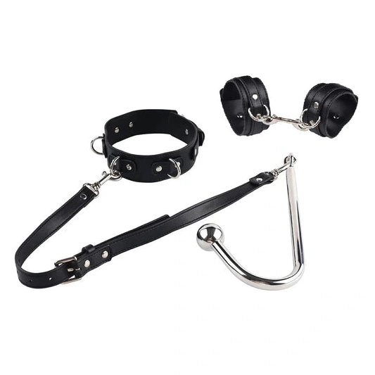 Beaded Elegant Hook Collar with and Cuffs Anal 5334 1124